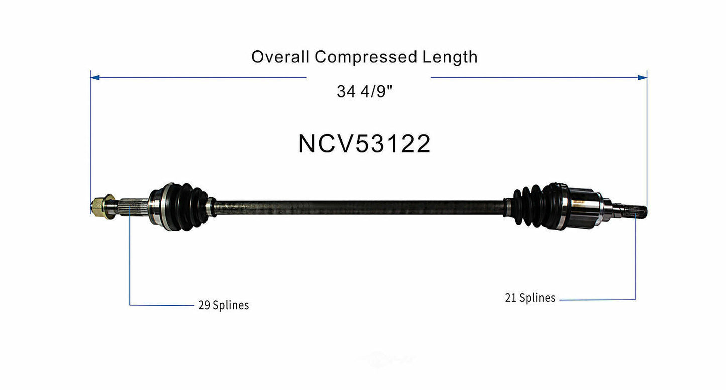 GSP North America NCV53122 CV Axle Assembly