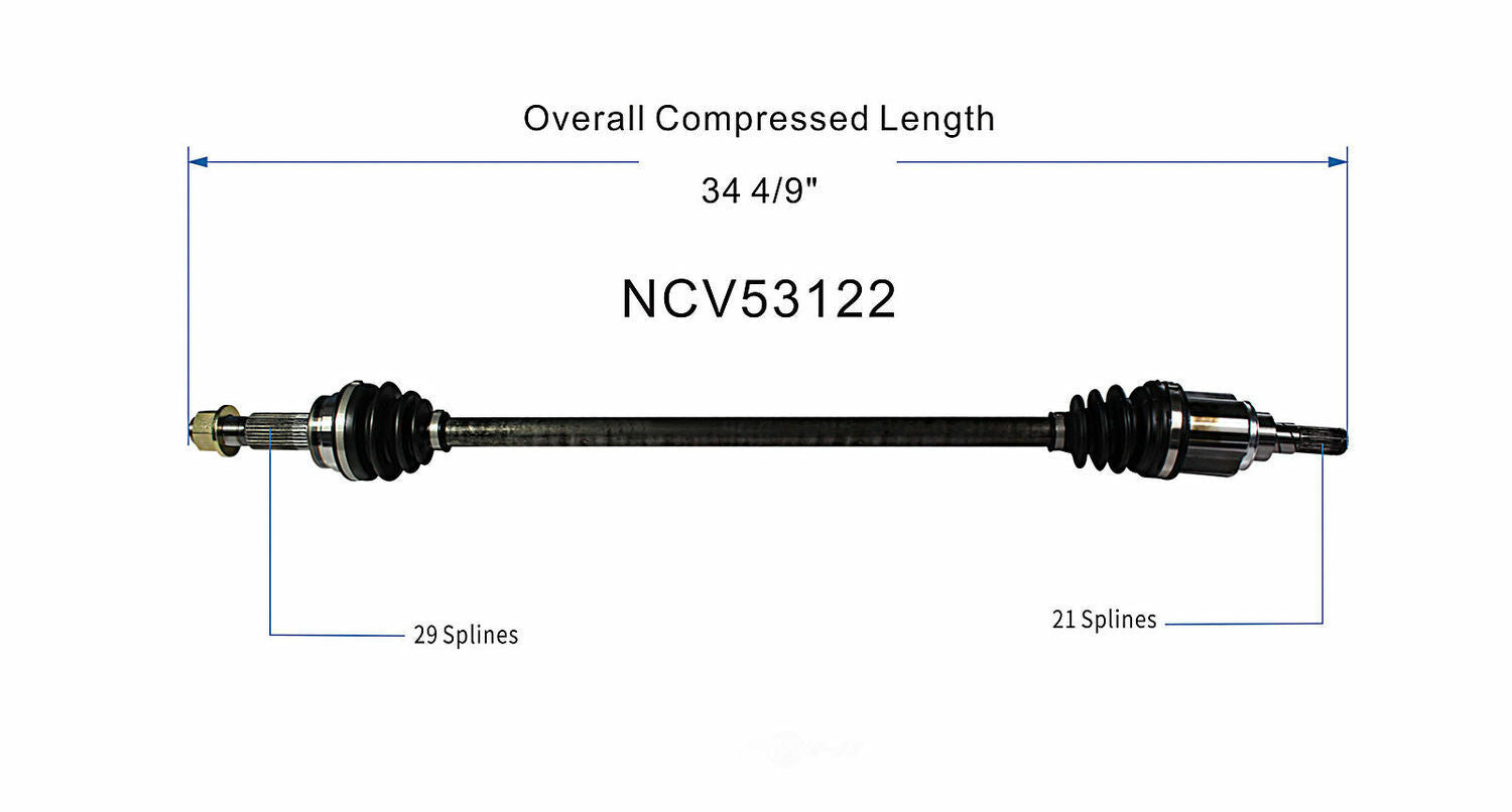 GSP North America NCV53122 CV Axle Assembly