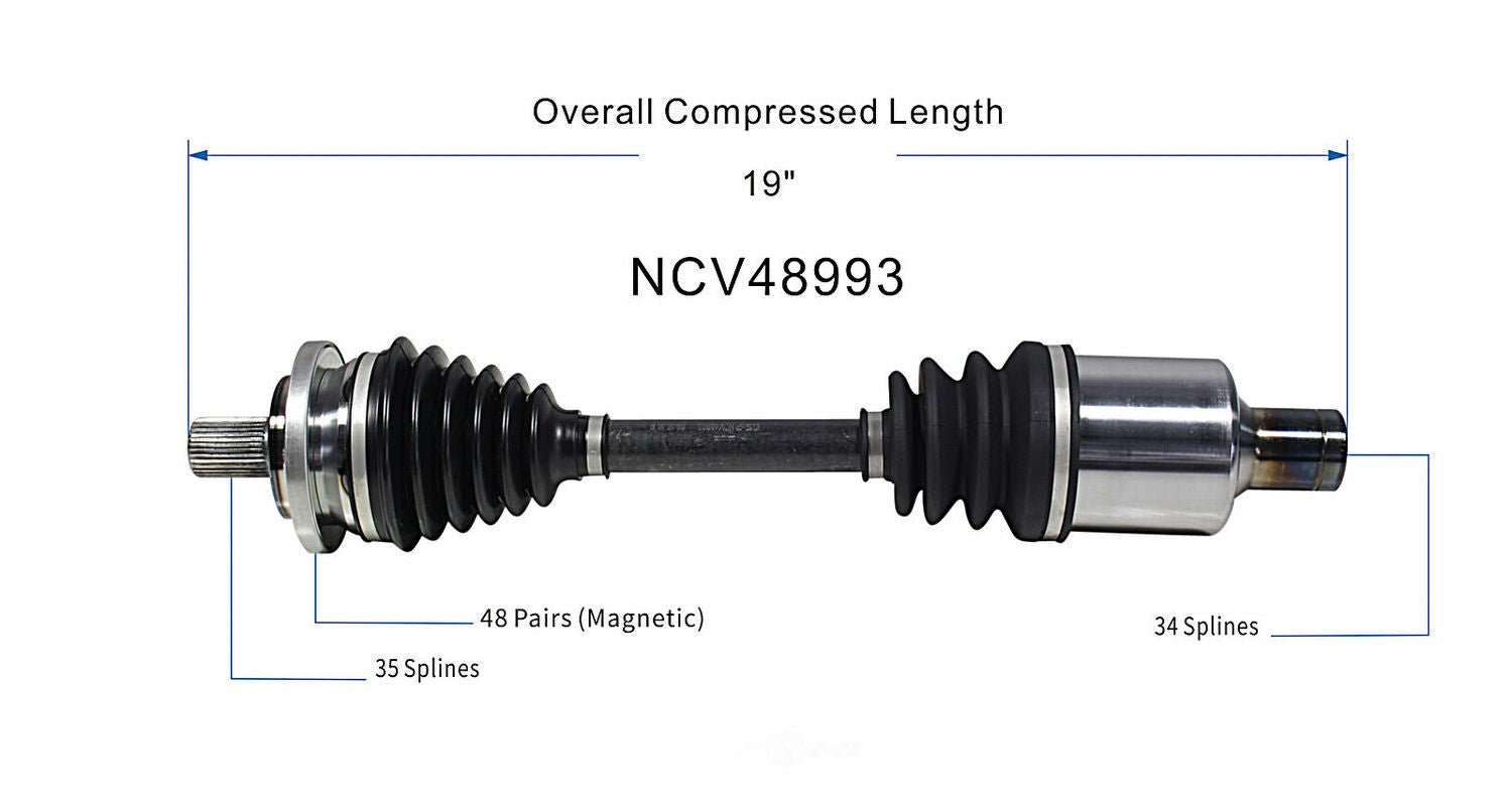 GSP North America NCV48993 CV Axle Assembly