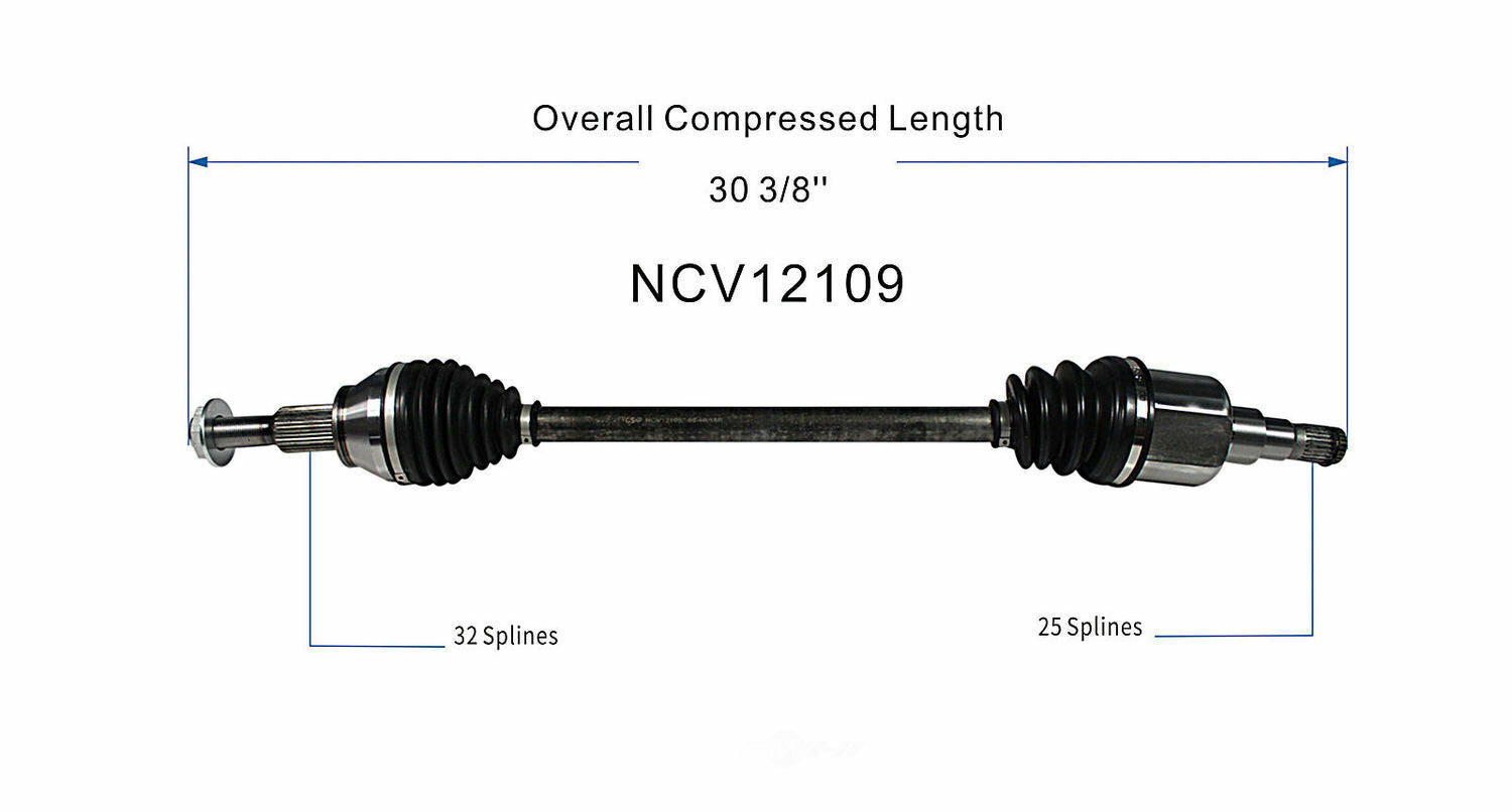 GSP North America NCV12109 CV Axle Assembly