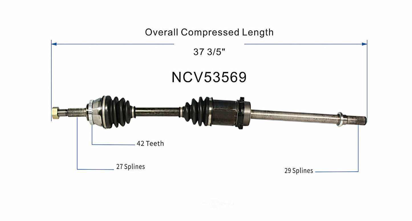 GSP North America NCV53569 CV Axle Assembly