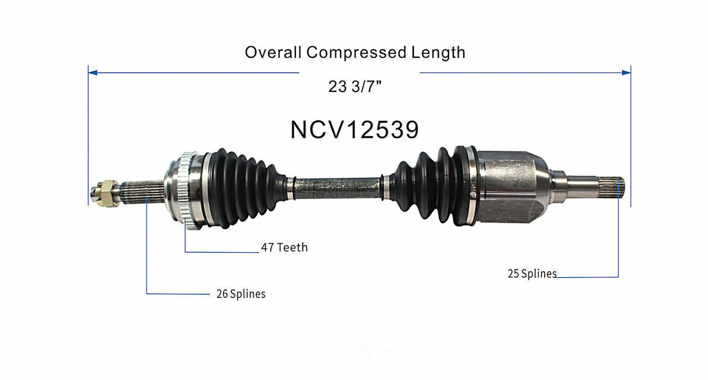 GSP North America NCV12539 CV Axle Assembly