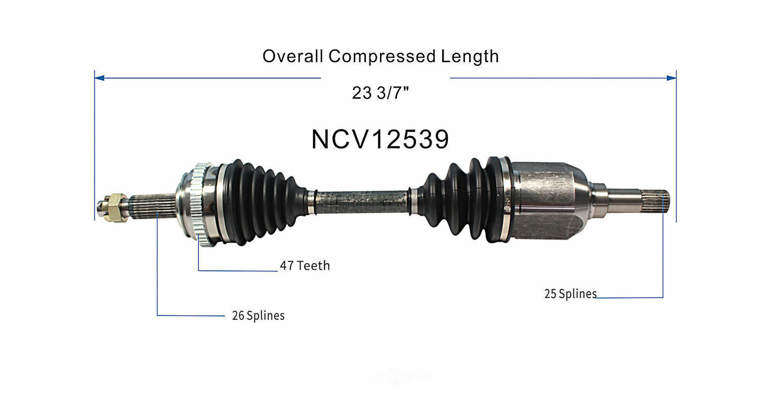 GSP North America NCV12539 CV Axle Assembly