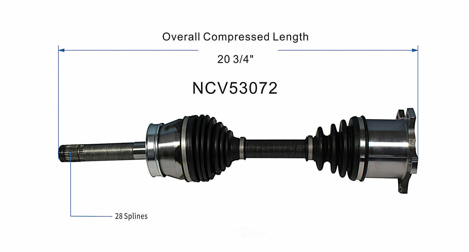 GSP North America NCV53072 CV Axle Assembly