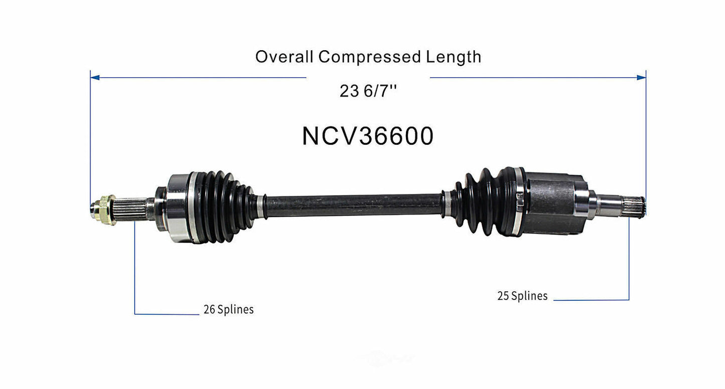 GSP North America NCV36600 CV Axle Assembly
