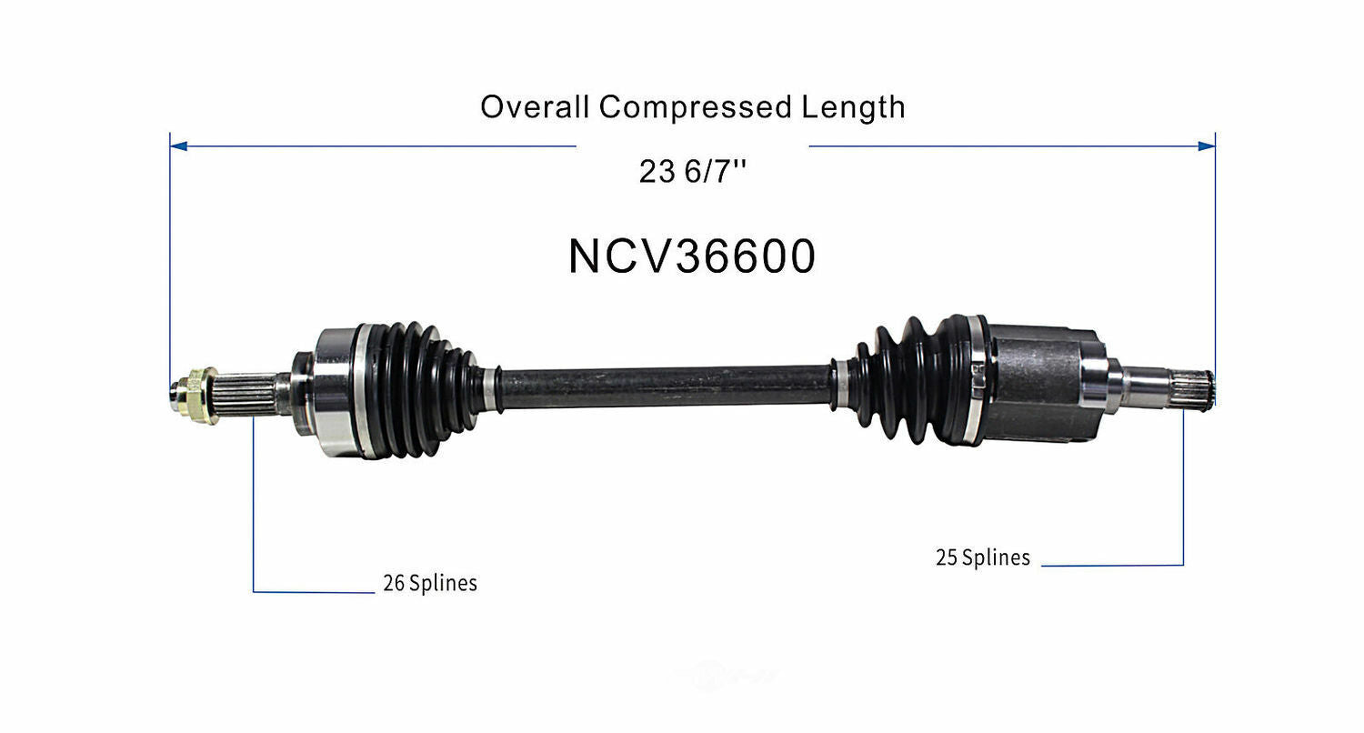GSP North America NCV36600 CV Axle Assembly