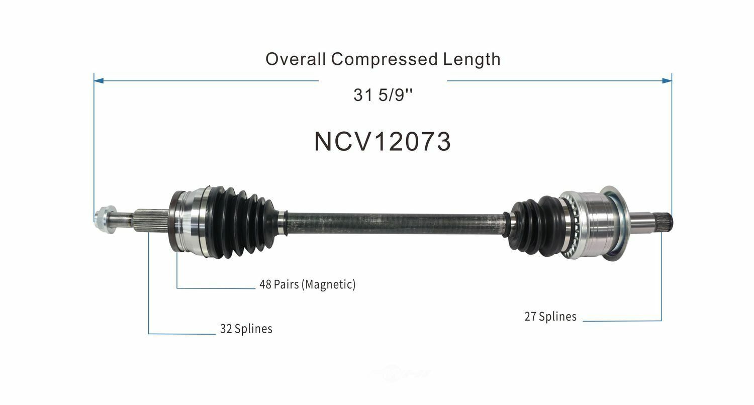 GSP North America NCV12073 CV Axle Assembly