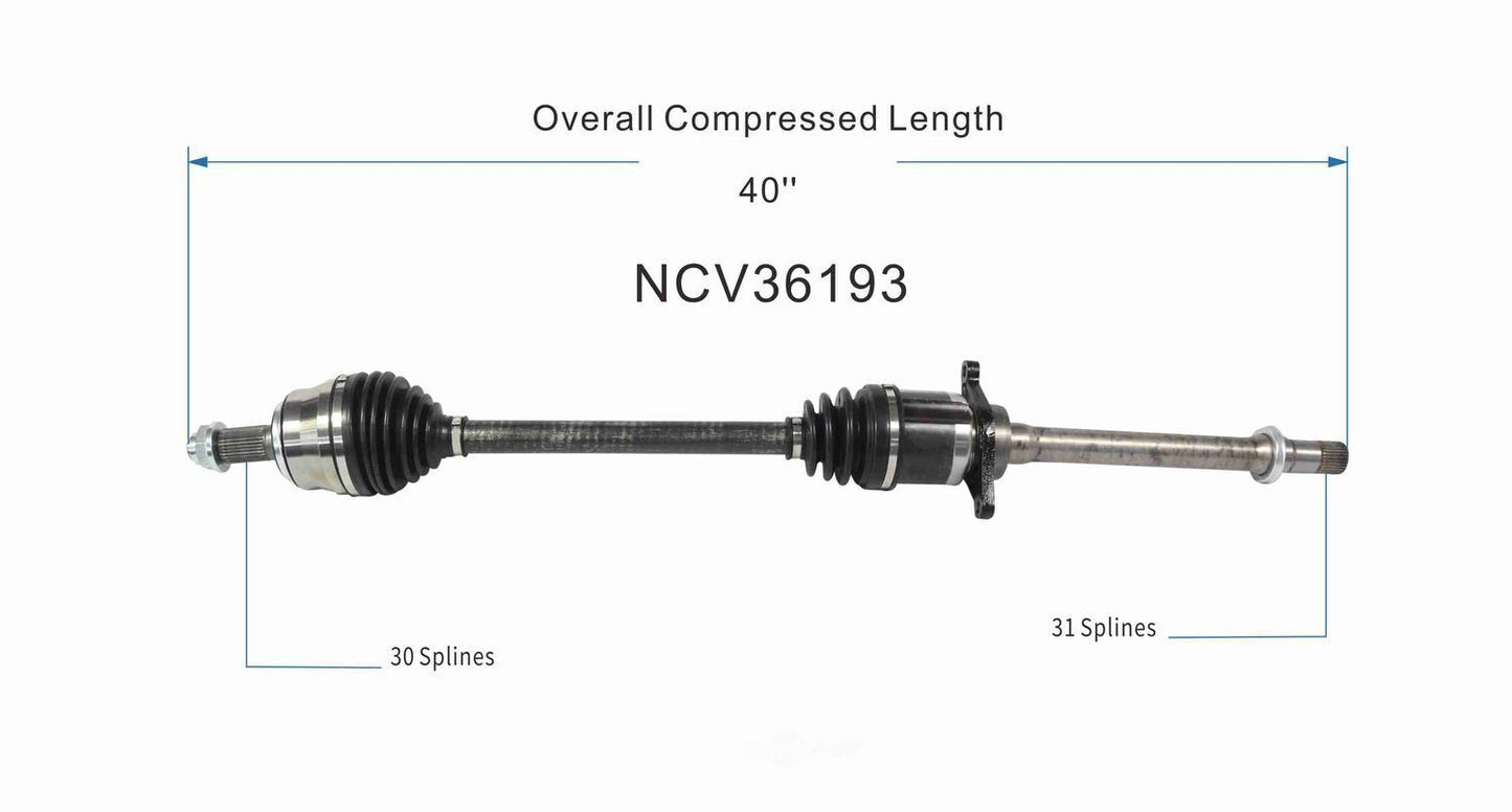 GSP North America NCV36193 CV Axle Assembly