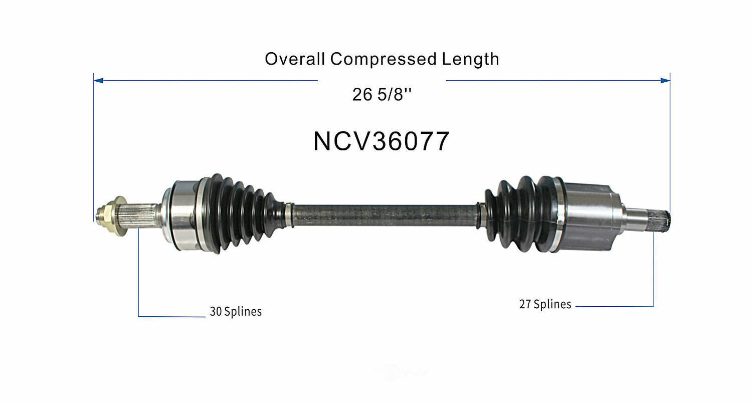 GSP North America NCV36077 CV Axle Assembly