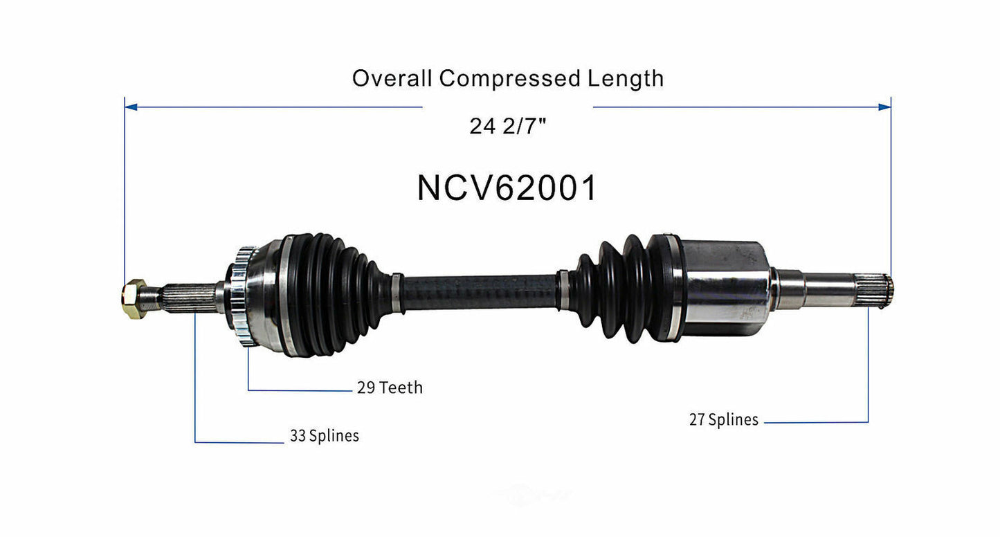 GSP North America NCV62001 CV Axle Assembly