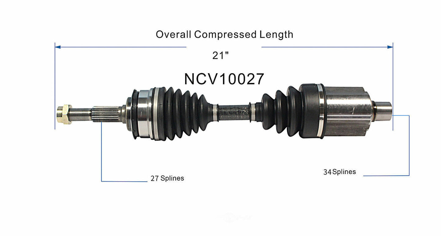 GSP North America NCV10027 CV Axle Assembly