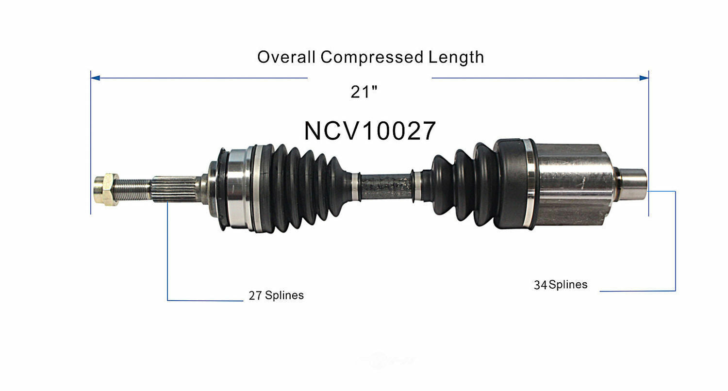 GSP North America NCV10027 CV Axle Assembly