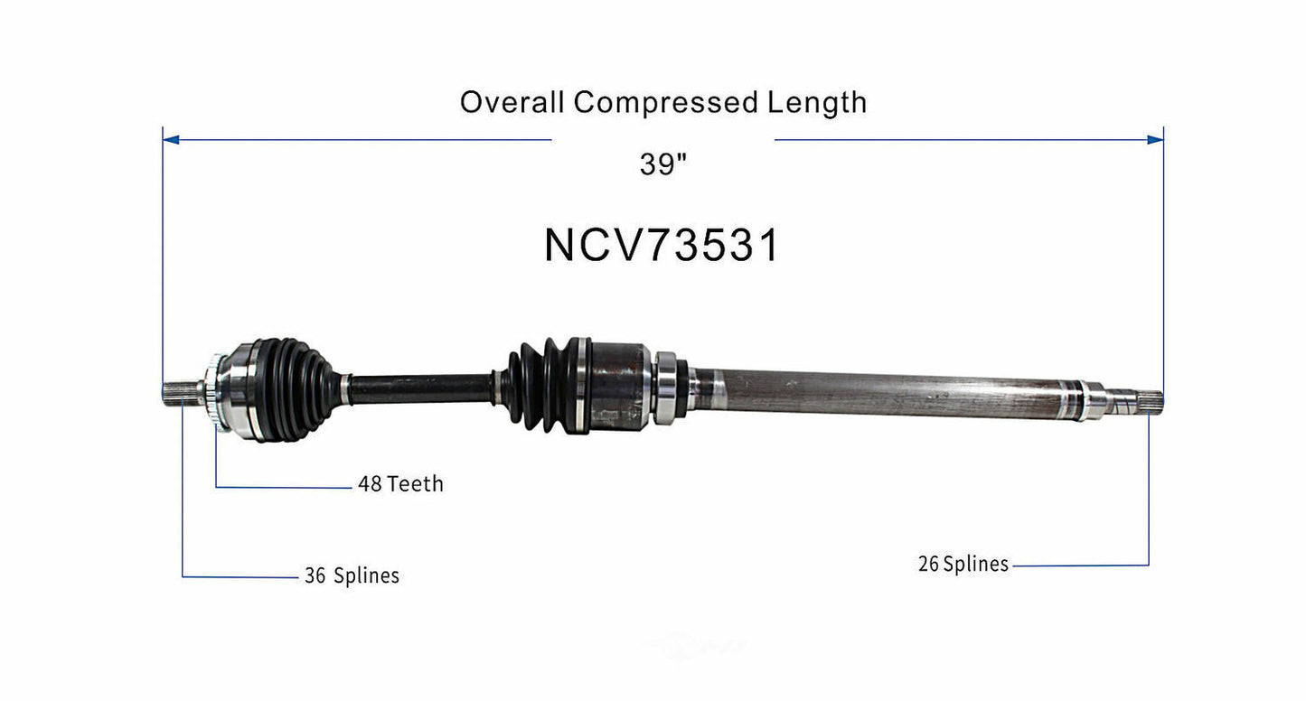 GSP North America NCV73531 CV Axle Assembly