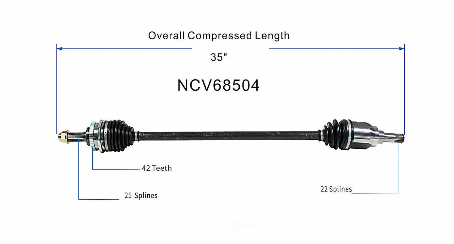 GSP North America NCV68504 CV Axle Assembly