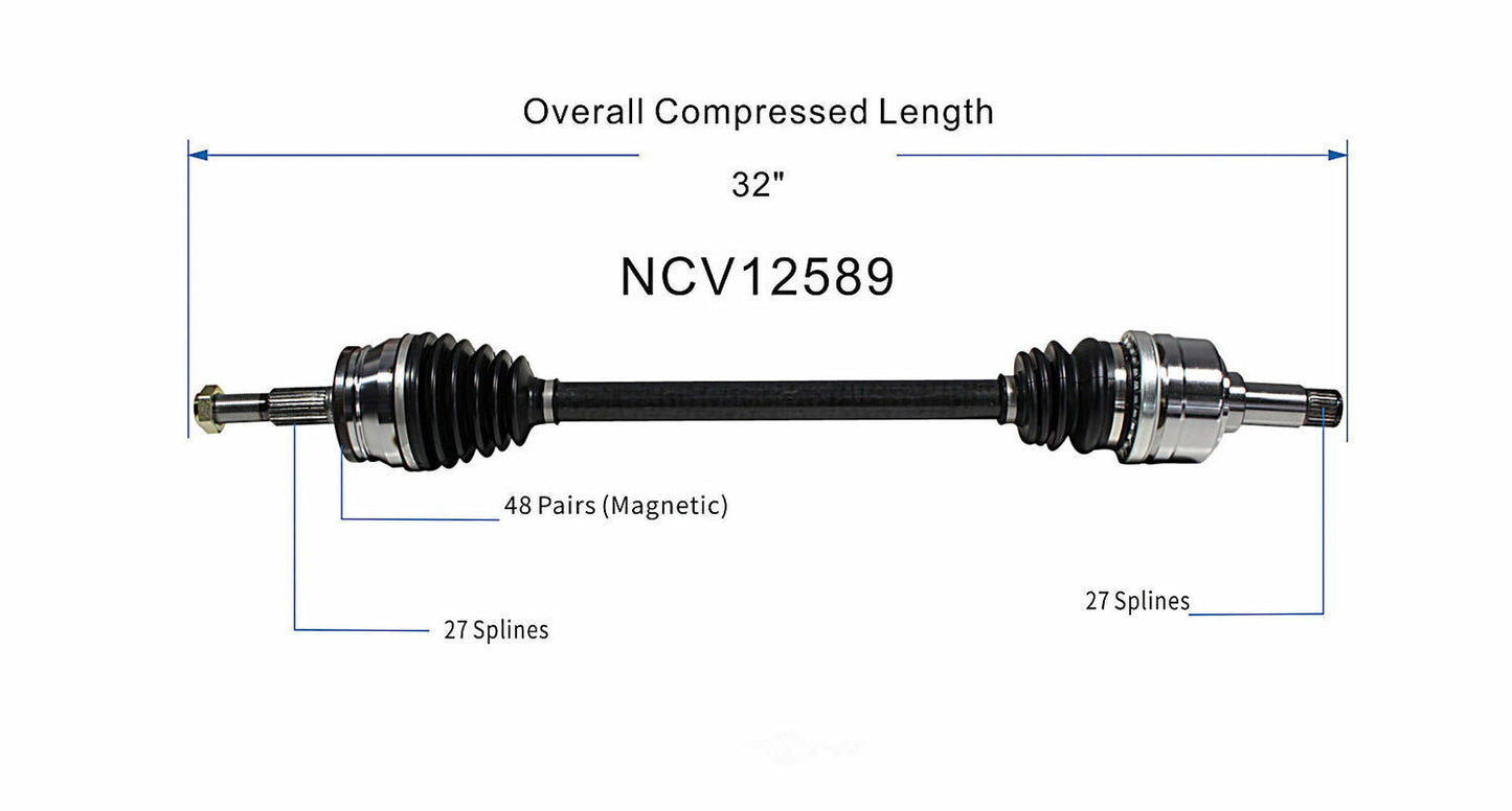 GSP North America NCV12589 CV Axle Assembly