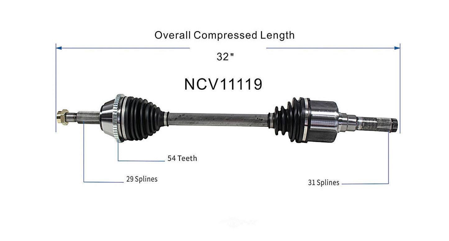 GSP North America NCV11119 CV Axle Assembly