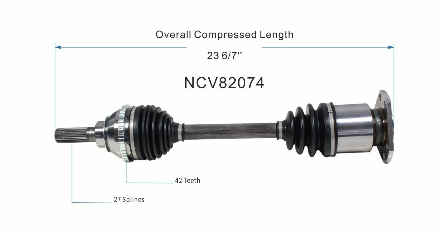 GSP North America NCV82074 CV Axle Assembly