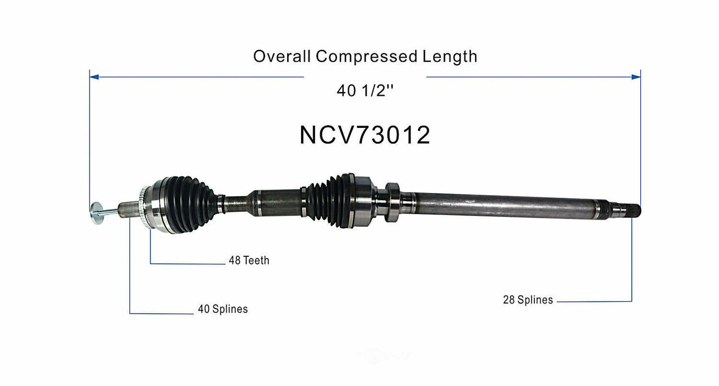 GSP North America NCV73012 CV Axle Assembly