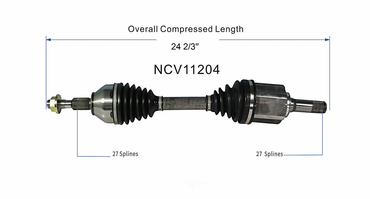 GSP North America NCV11204 CV Axle Assembly