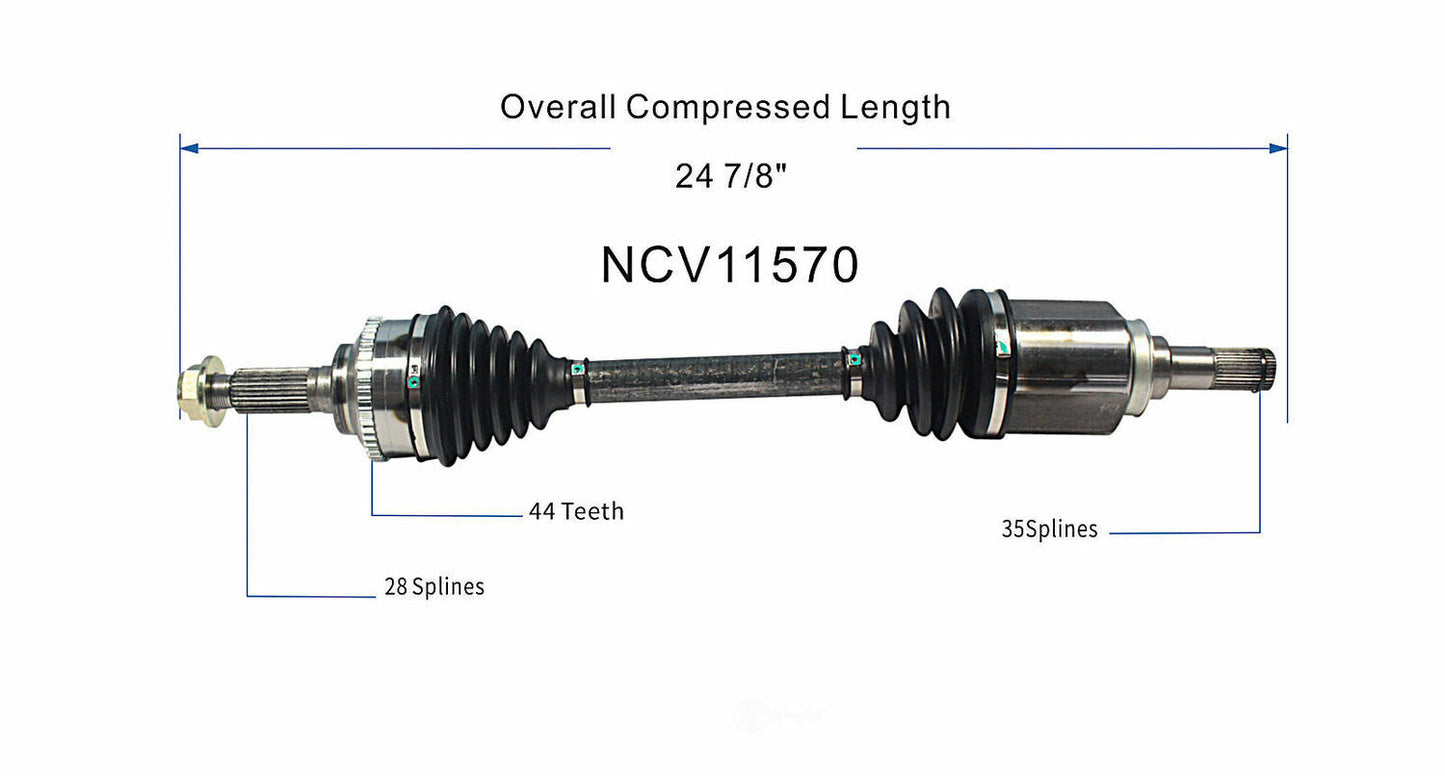 GSP North America NCV11570 CV Axle Assembly
