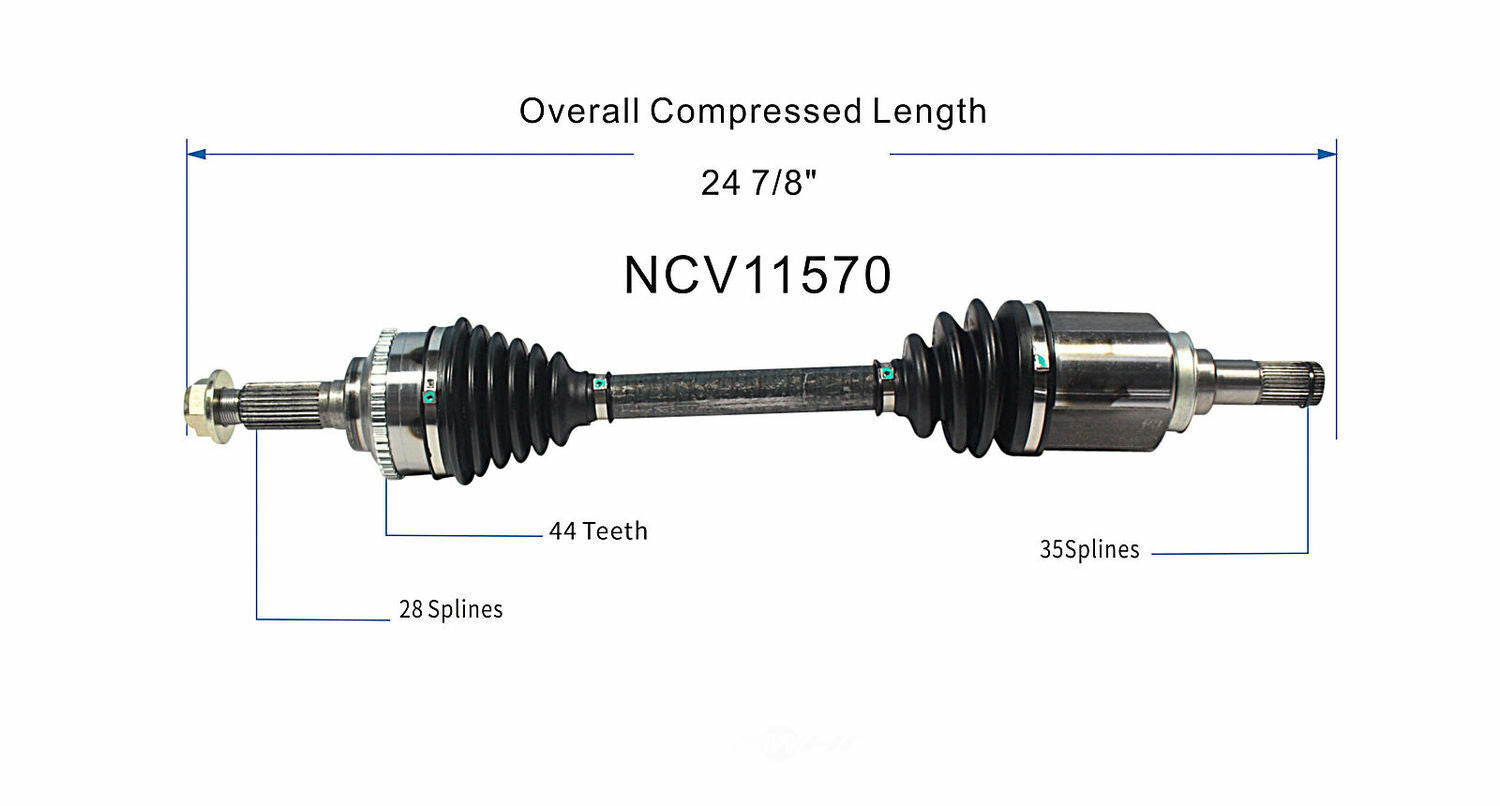 GSP North America NCV11570 CV Axle Assembly