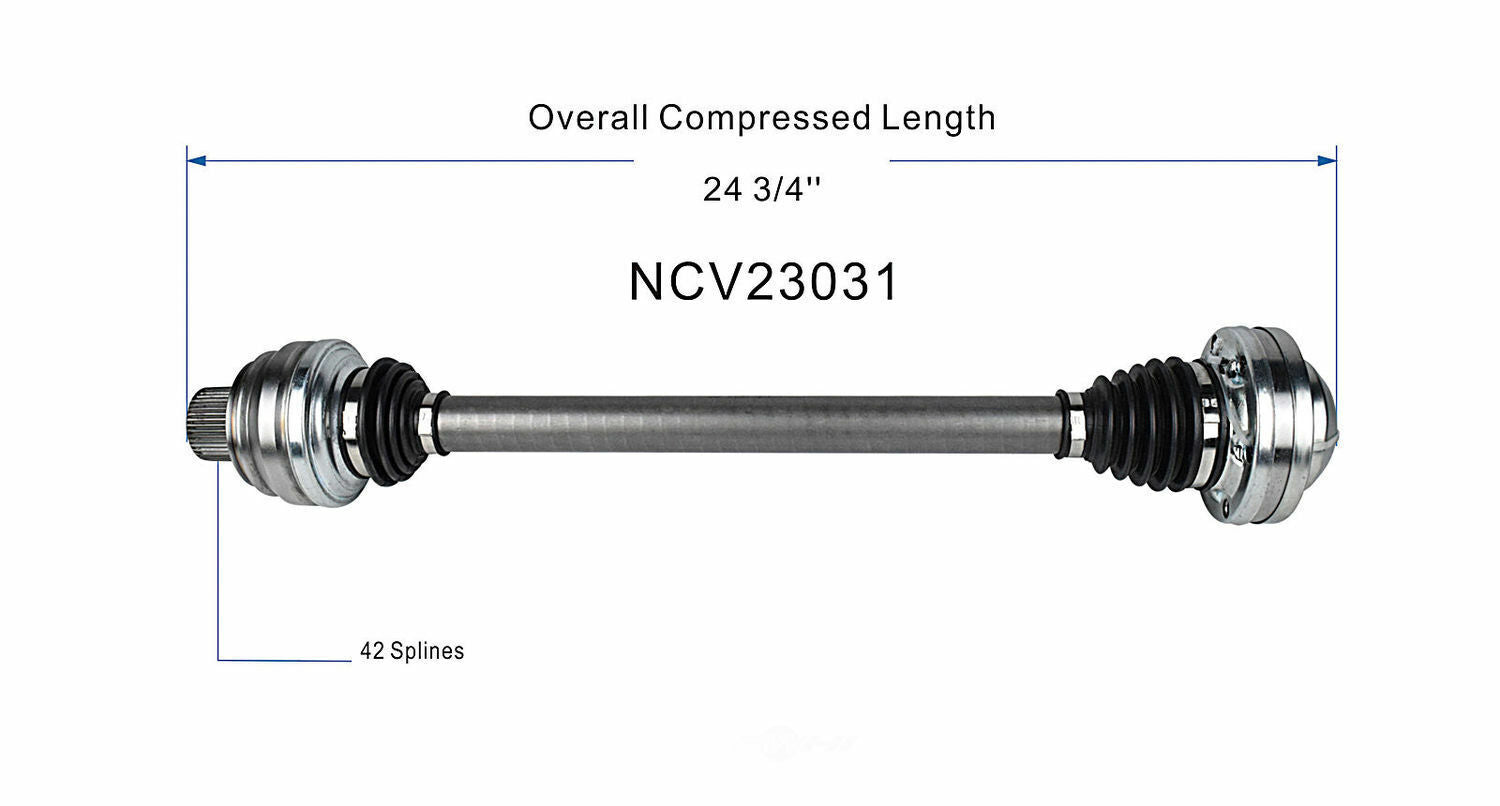 GSP North America NCV23031 CV Axle Assembly