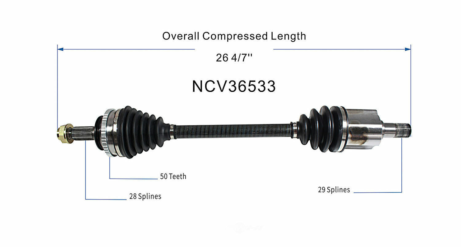 GSP North America NCV36533 CV Axle Assembly