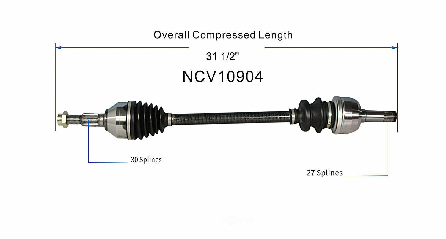 GSP North America NCV10904 CV Axle Assembly