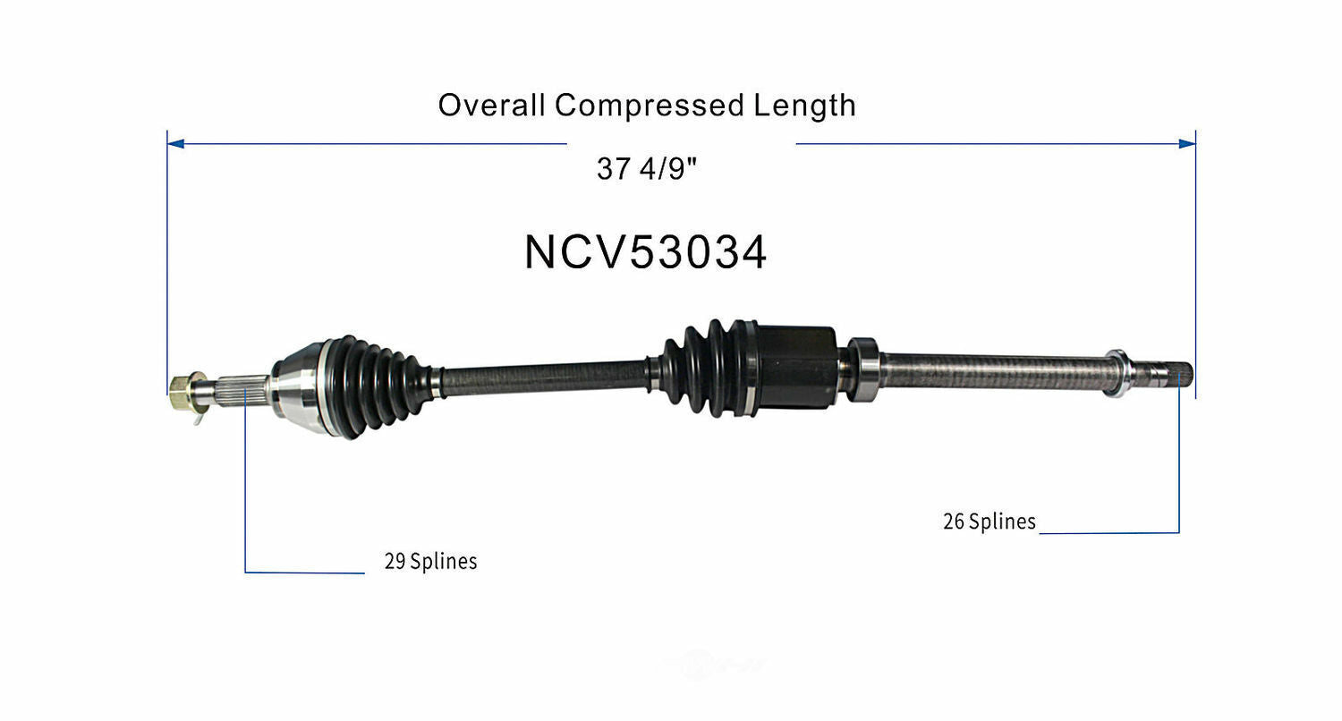 GSP North America NCV53034 CV Axle Assembly