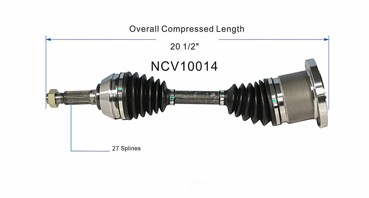 GSP North America NCV10014 CV Axle Assembly