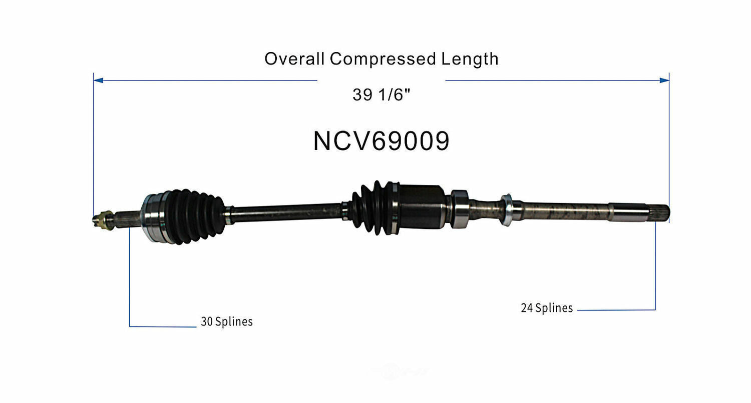 GSP North America NCV69009 CV Axle Assembly