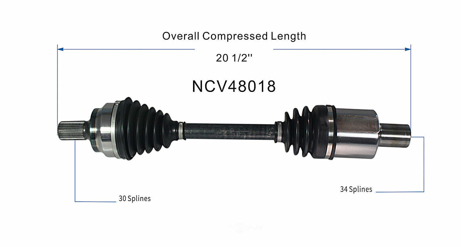 GSP North America NCV48018 CV Axle Assembly
