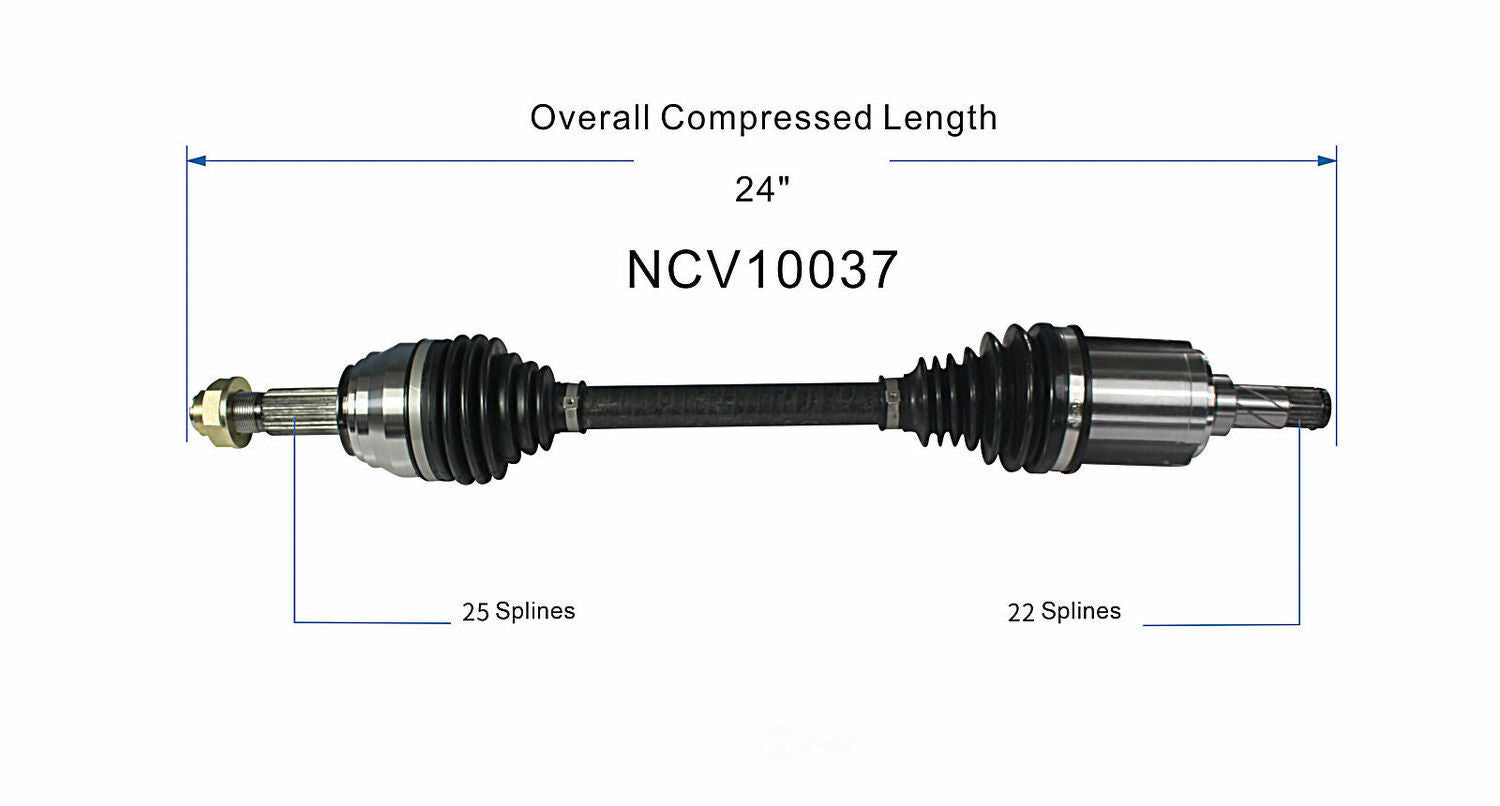 GSP North America NCV10037 CV Axle Assembly