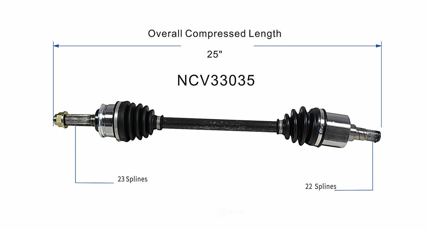 GSP North America NCV33035 CV Axle Assembly