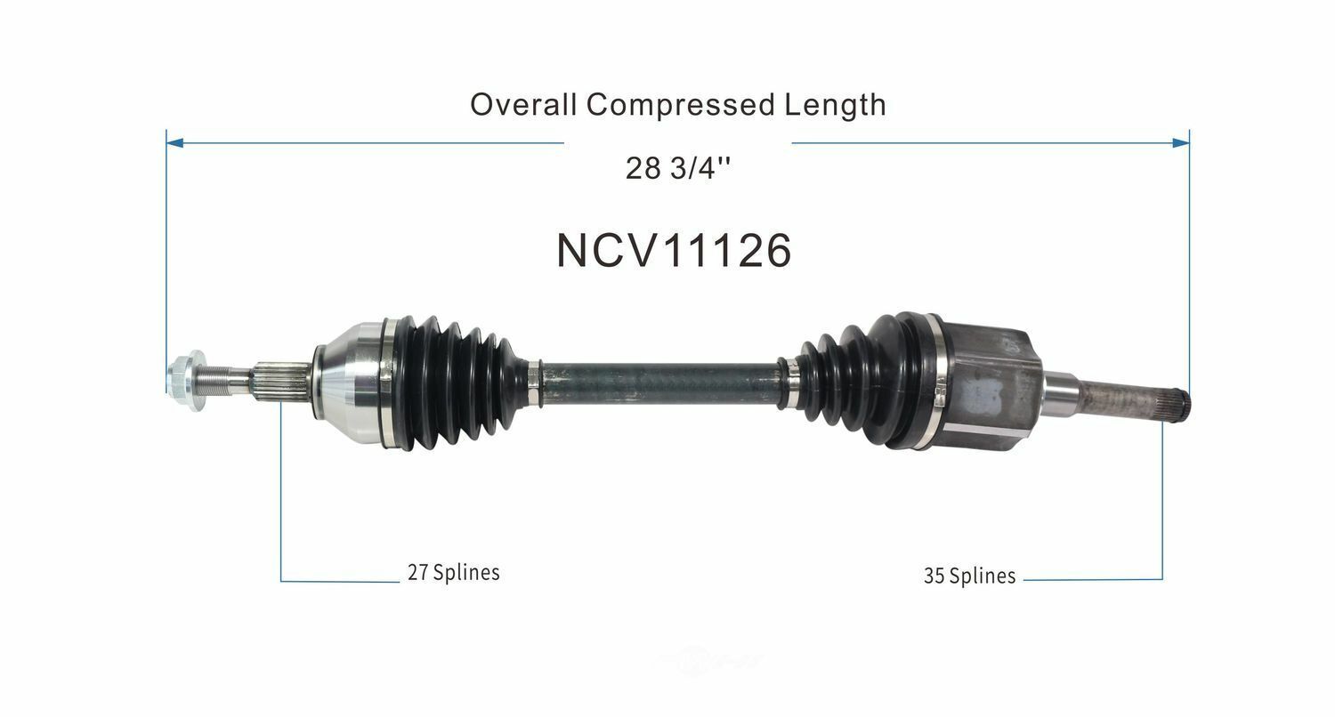 GSP North America NCV11126 CV Axle Assembly