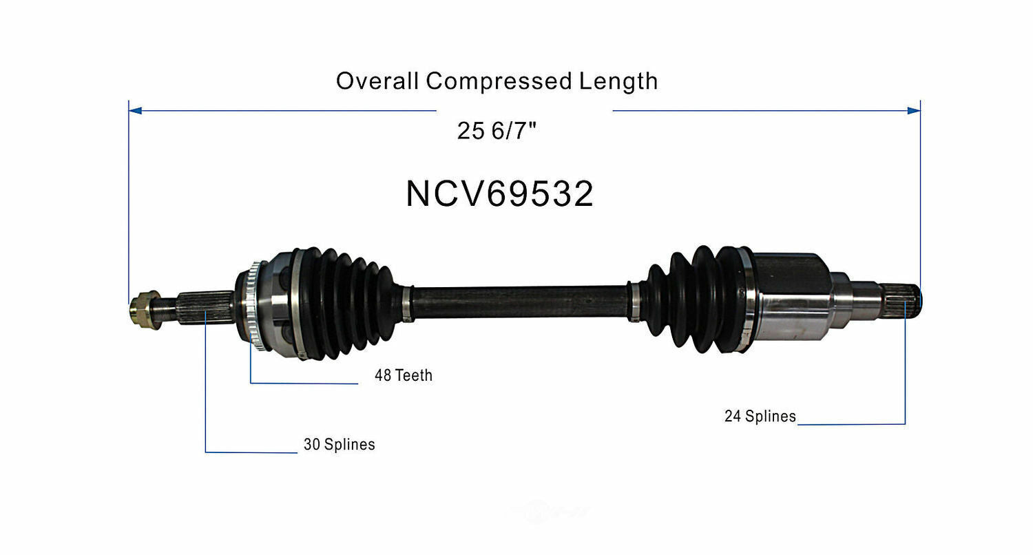GSP North America NCV69532 CV Axle Assembly