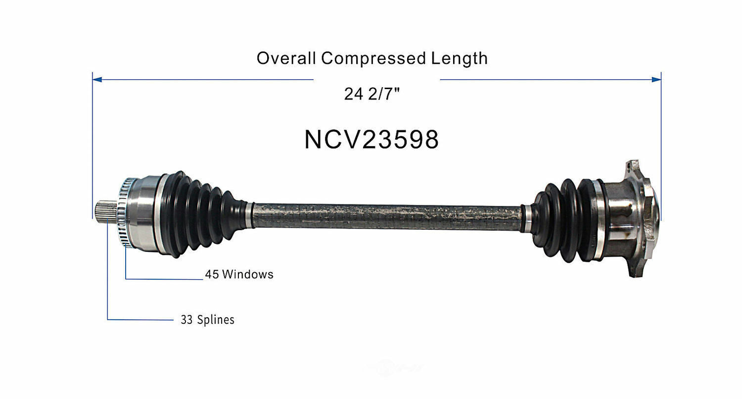 GSP North America NCV23598 CV Axle Assembly