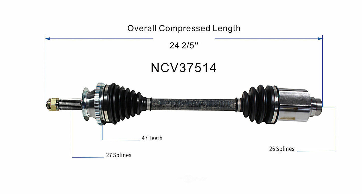 GSP North America NCV37514 CV Axle Assembly