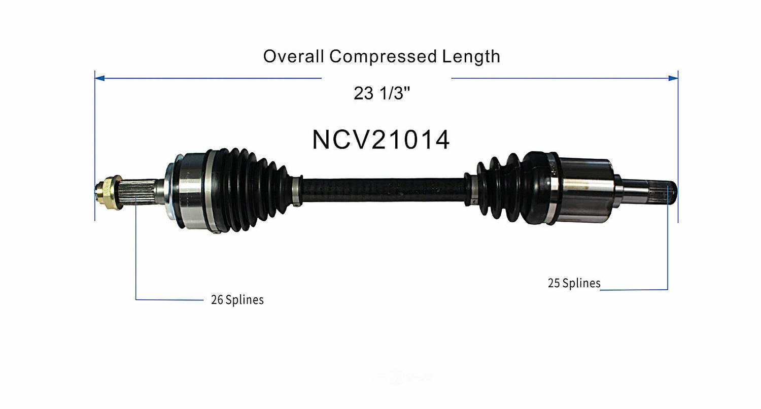 GSP North America NCV21014 CV Axle Assembly