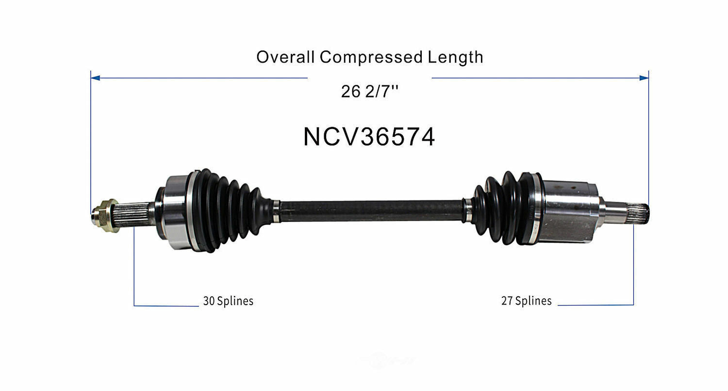 GSP North America NCV36574 CV Axle Assembly