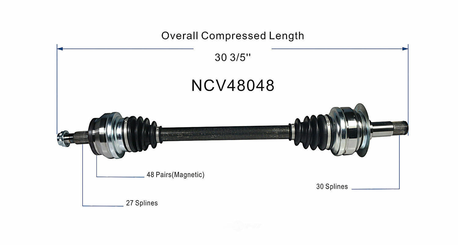 GSP North America NCV48048 CV Axle Assembly