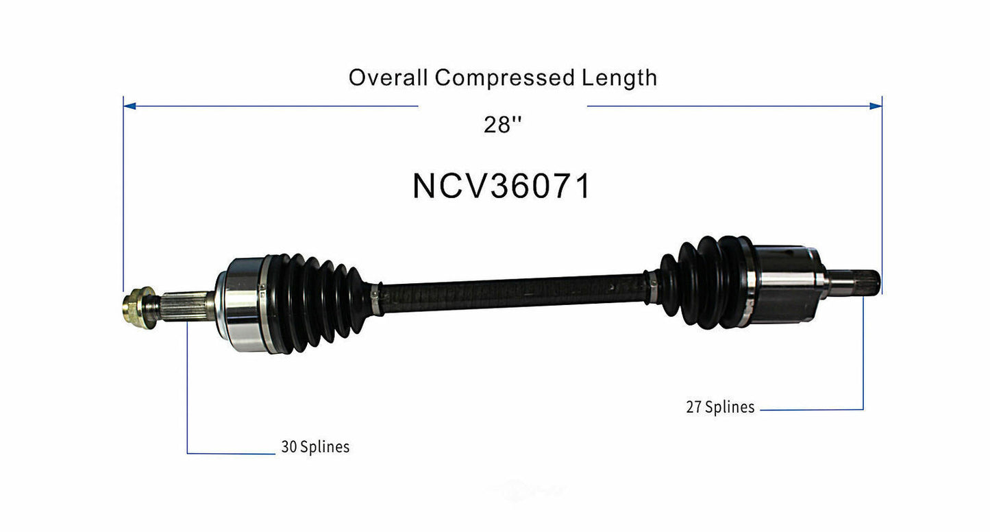 GSP North America NCV36071 CV Axle Assembly