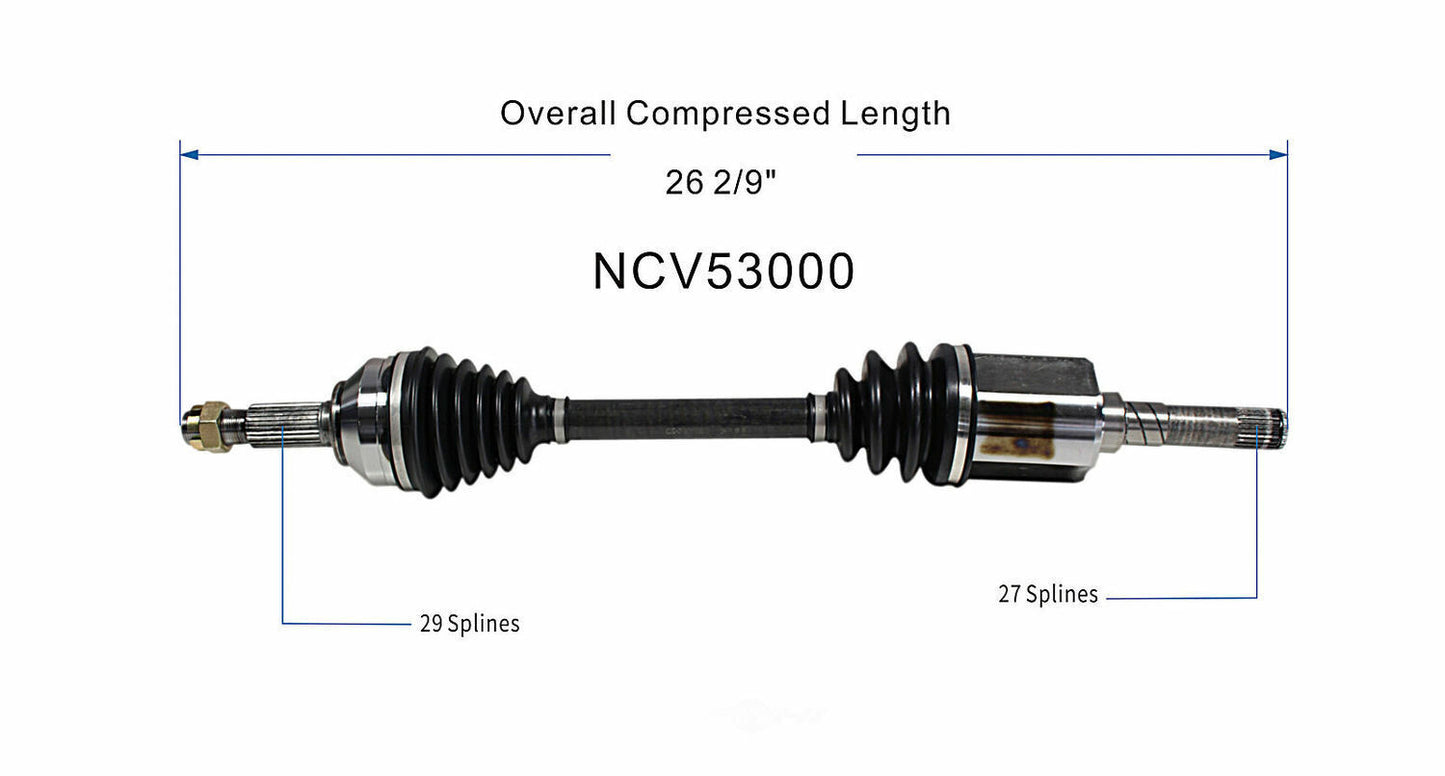 GSP North America NCV53000 CV Axle Assembly