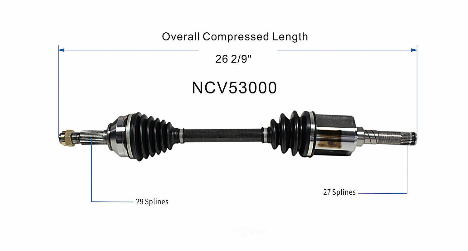 GSP North America NCV53000 CV Axle Assembly