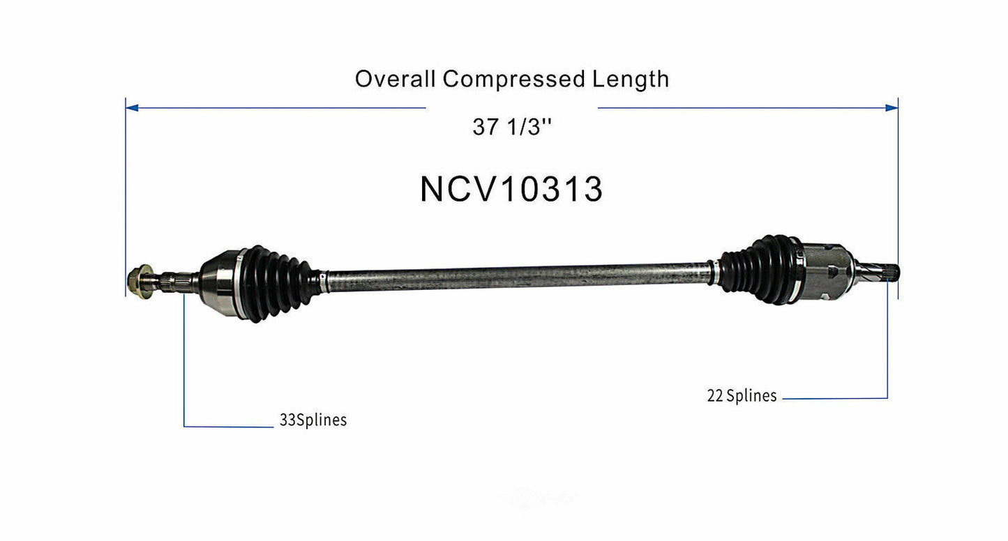 GSP North America NCV10313 CV Axle Assembly