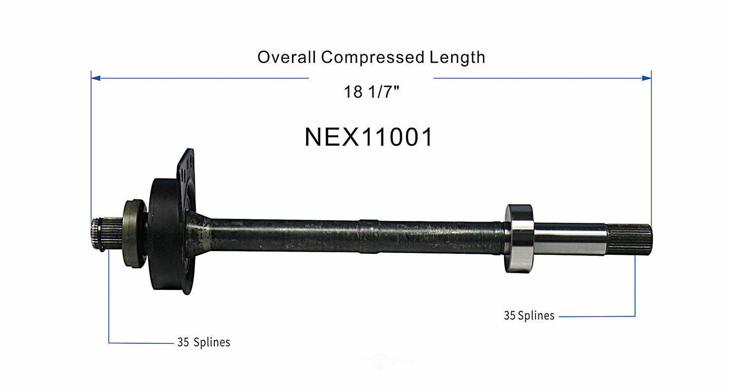 GSP North America NEX11001 CV Intermediate Shaft
