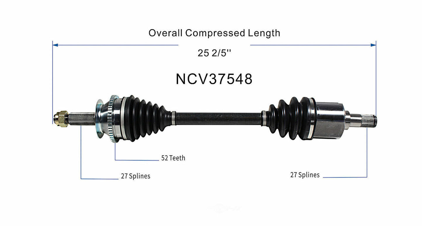 GSP North America NCV37548 CV Axle Assembly
