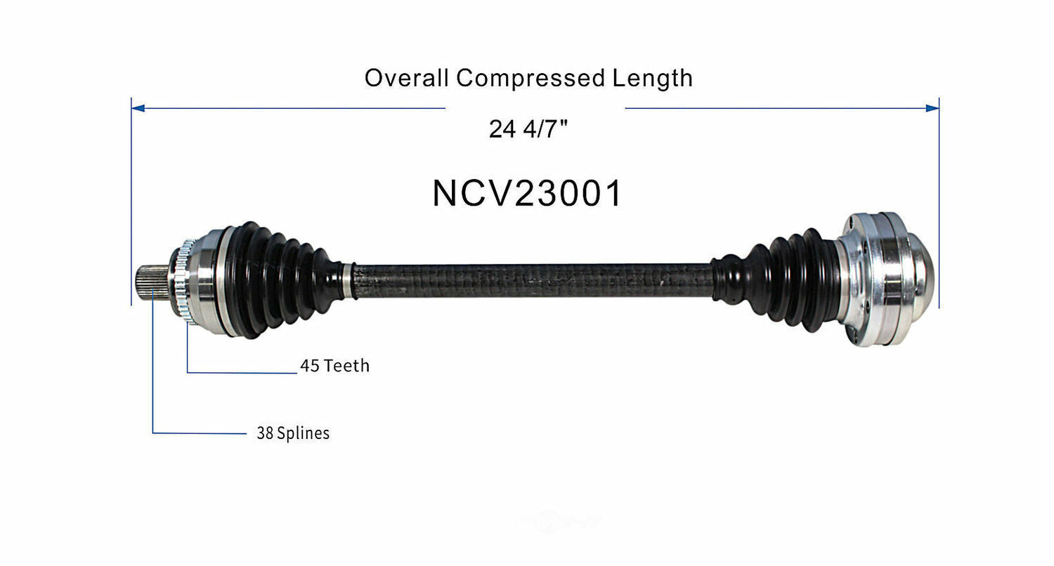 GSP North America NCV23001 CV Axle Assembly