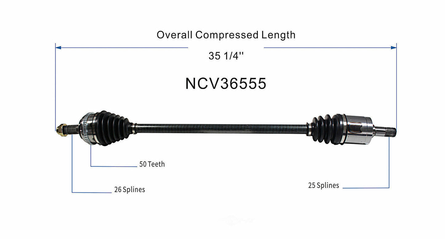 GSP North America NCV36555 CV Axle Assembly