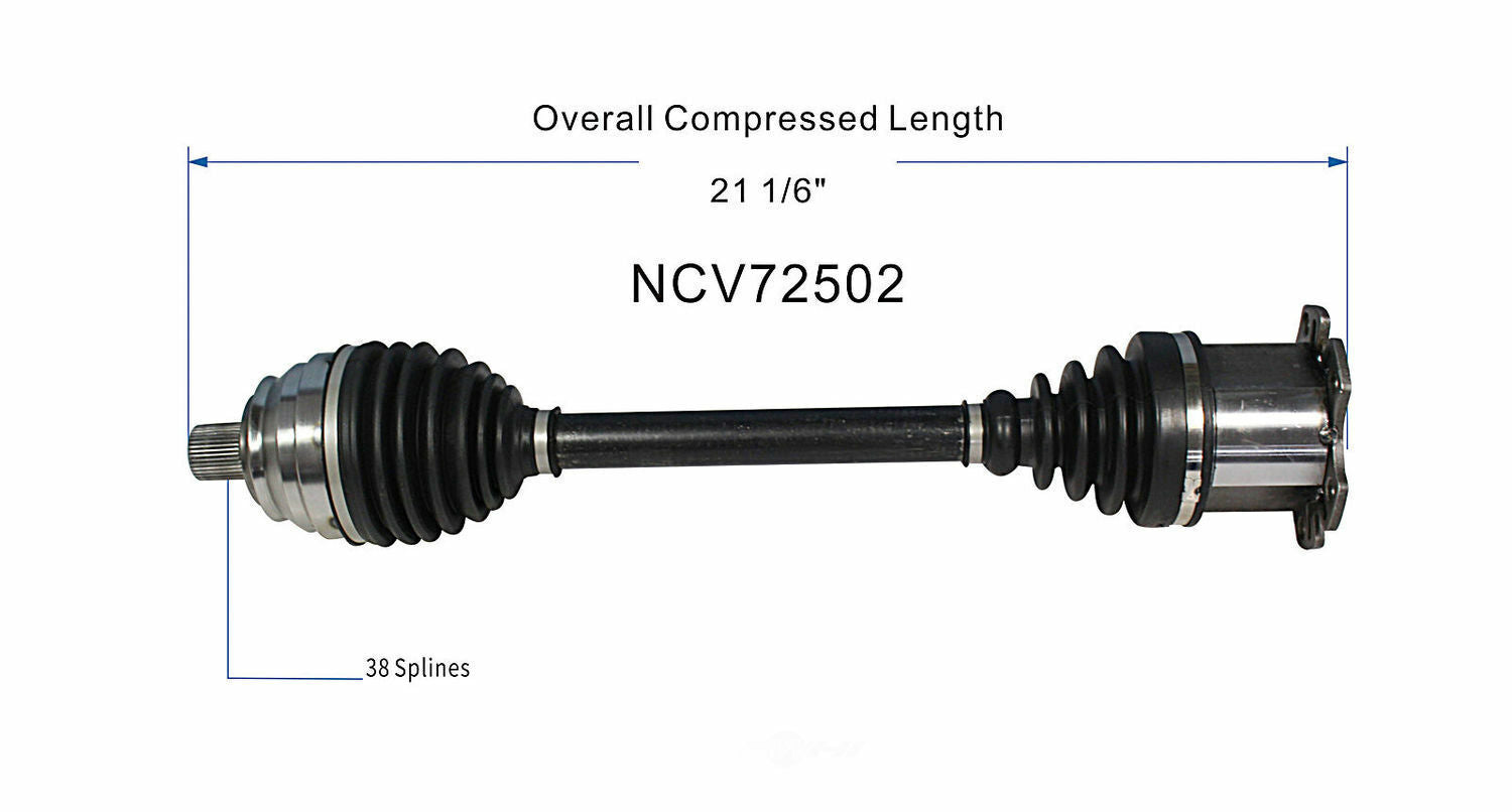 GSP North America NCV72502 CV Axle Assembly